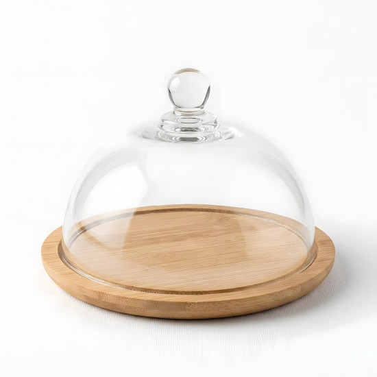 Cake Serving Platter with Glass Lid